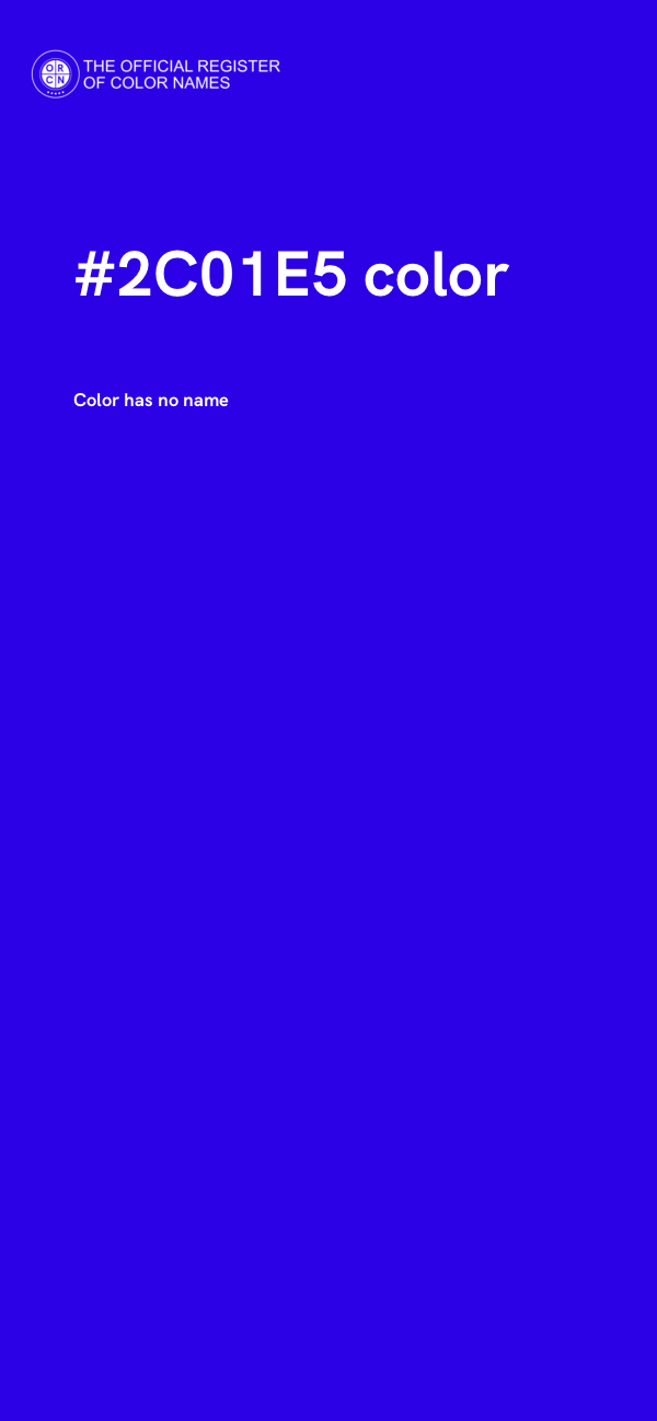 #2C01E5 color image