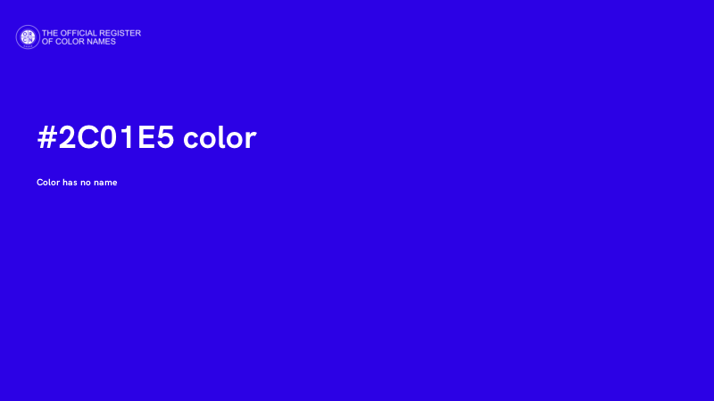 #2C01E5 color image