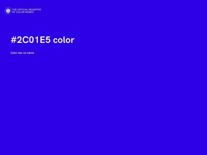 #2C01E5 color image