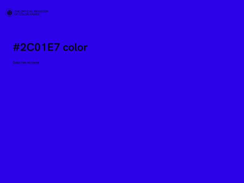 #2C01E7 color image