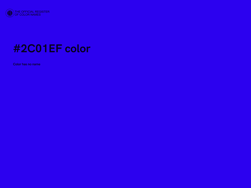 #2C01EF color image