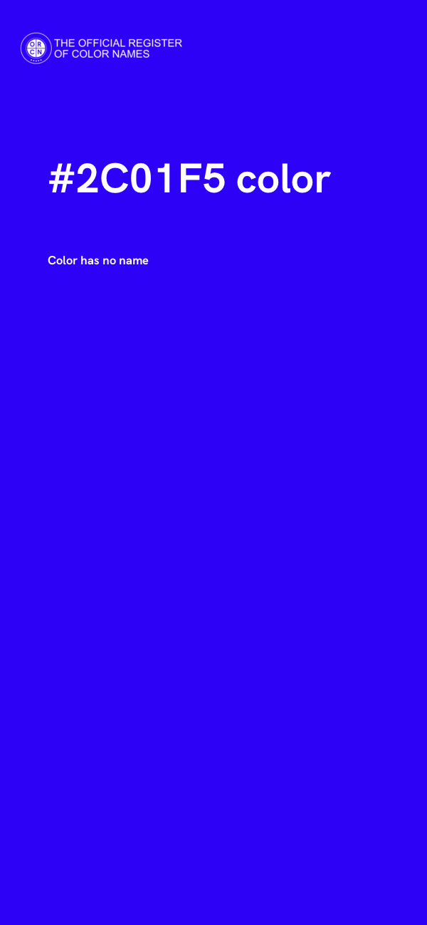 #2C01F5 color image