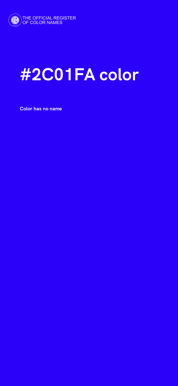 #2C01FA color image
