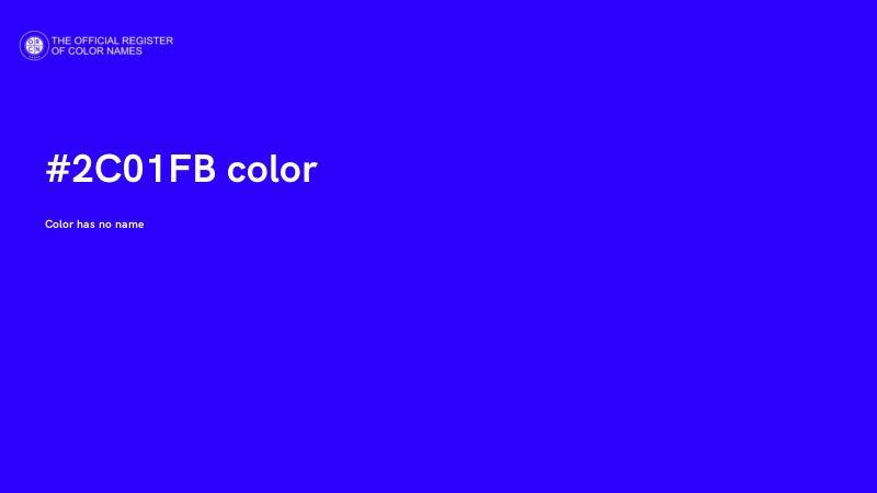#2C01FB color image