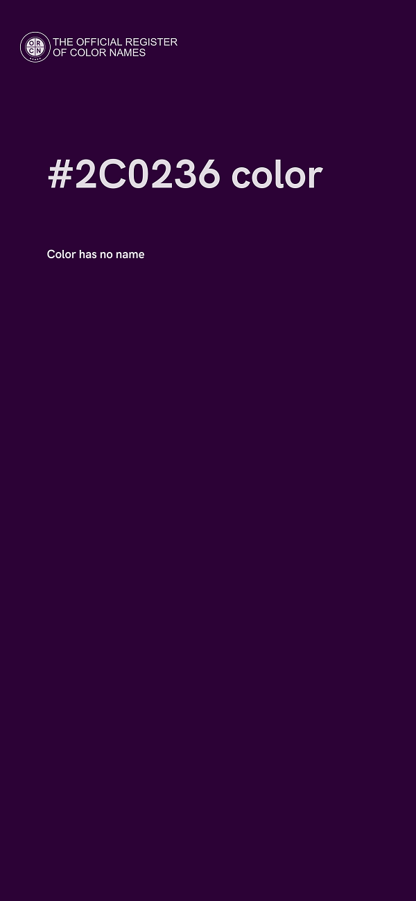 #2C0236 color image
