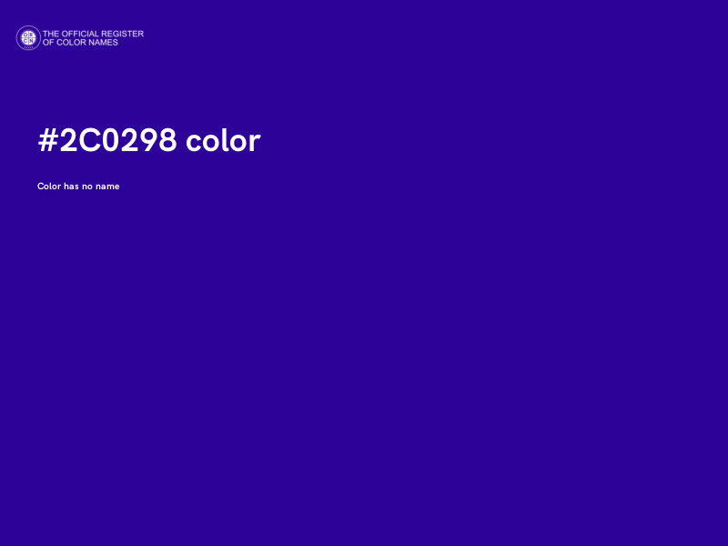 #2C0298 color image