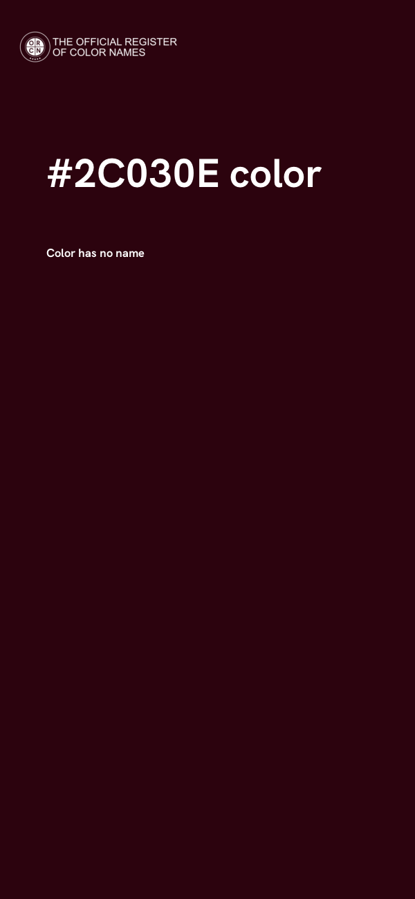 #2C030E color image