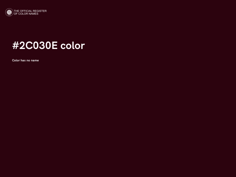 #2C030E color image