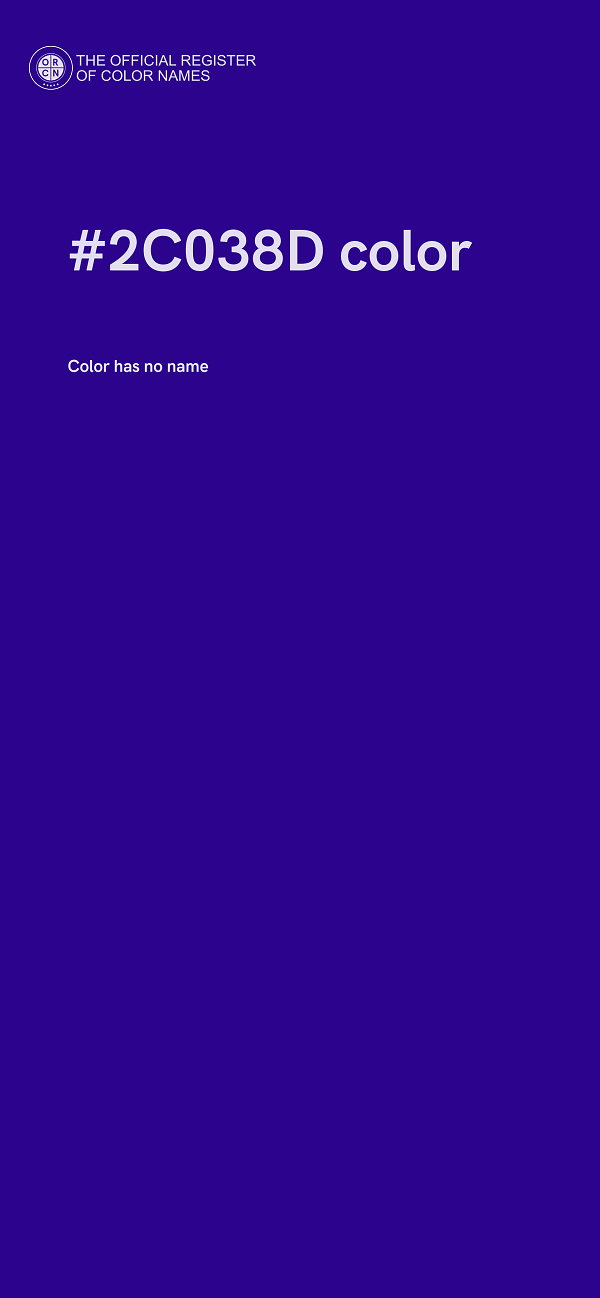 #2C038D color image
