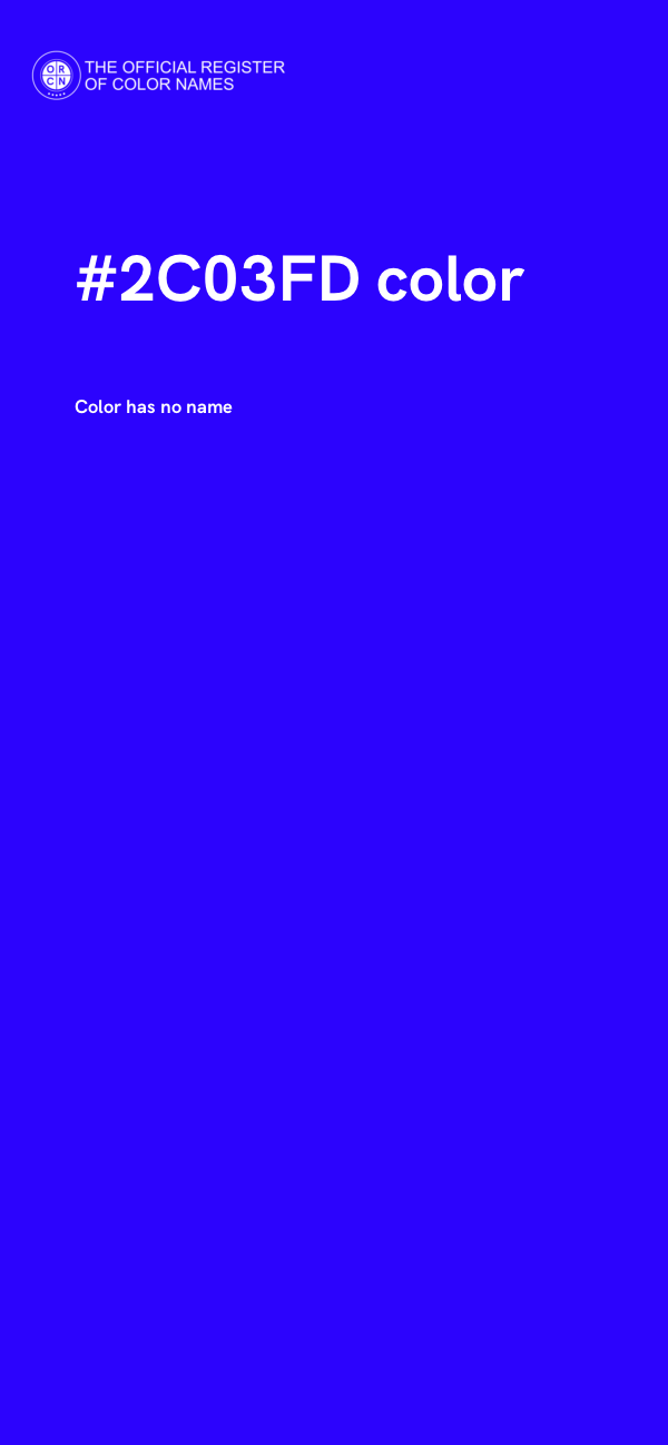 #2C03FD color image