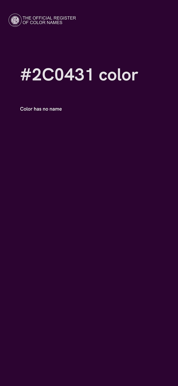 #2C0431 color image