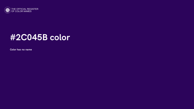 #2C045B color image