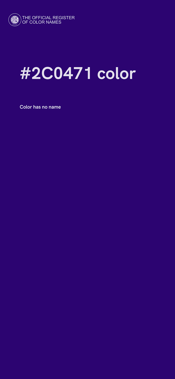 #2C0471 color image