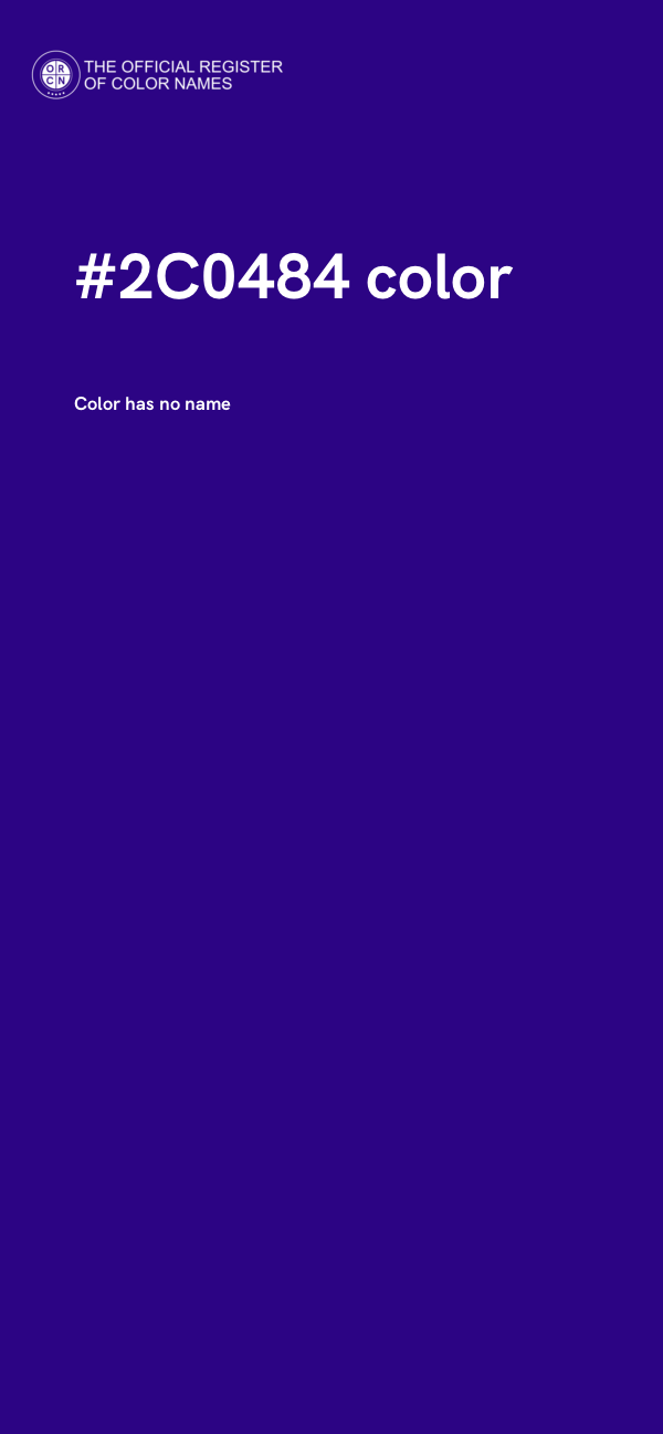 #2C0484 color image