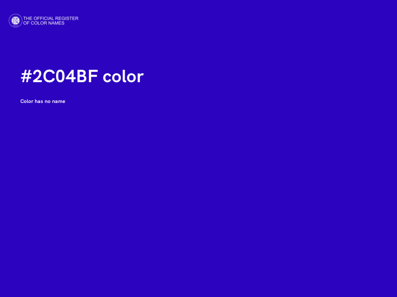#2C04BF color image