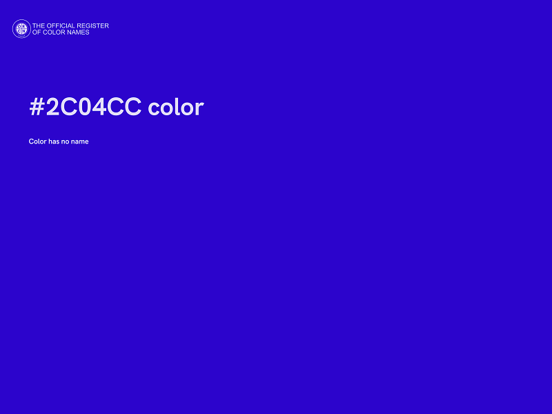 #2C04CC color image