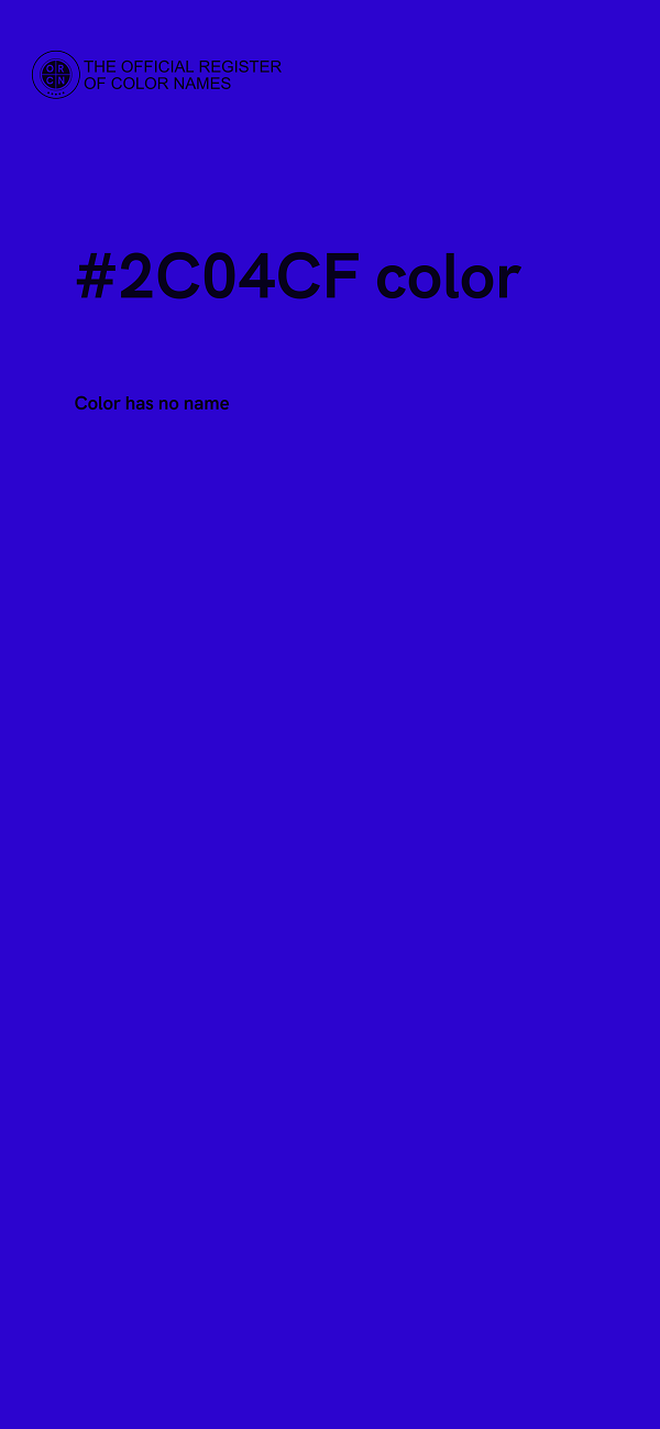 #2C04CF color image