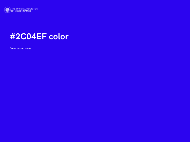 #2C04EF color image