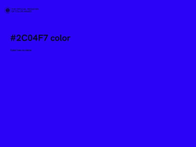 #2C04F7 color image