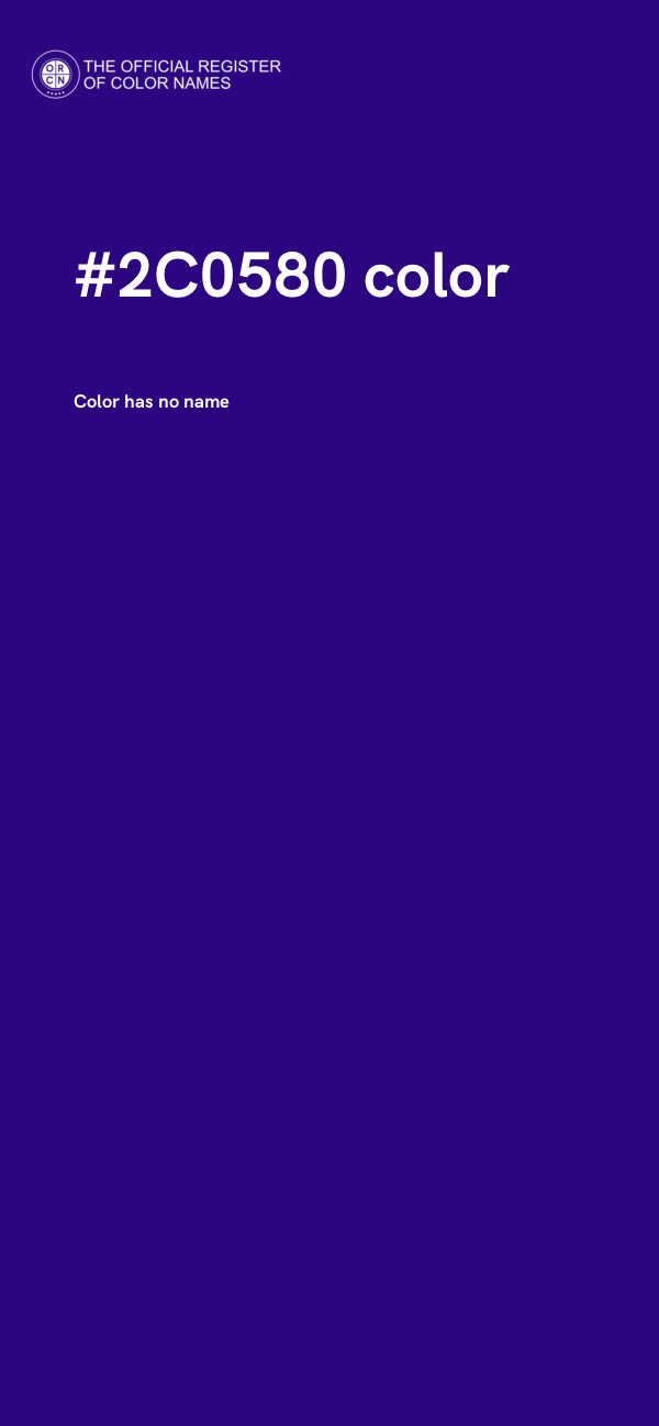 #2C0580 color image