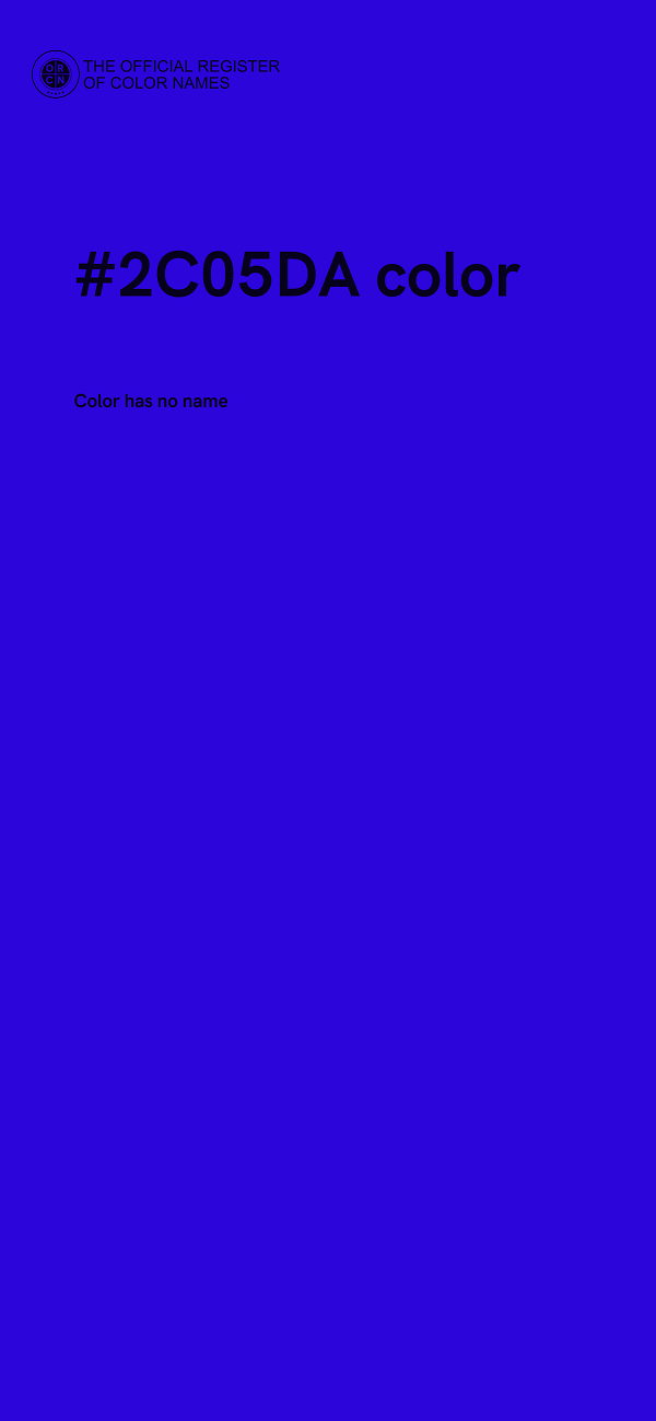 #2C05DA color image