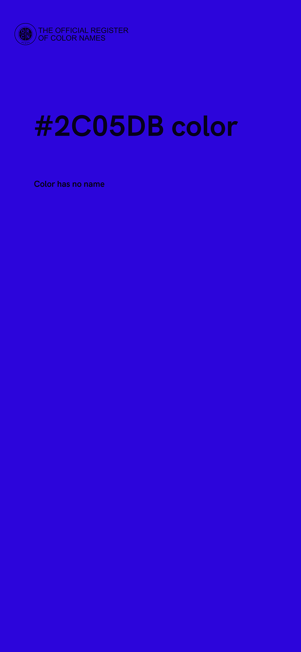 #2C05DB color image