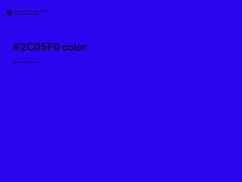 #2C05F0 color image