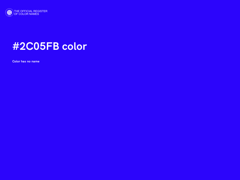 #2C05FB color image