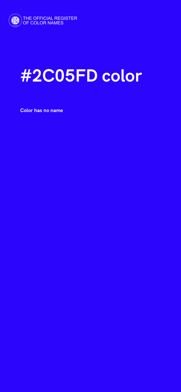 #2C05FD color image