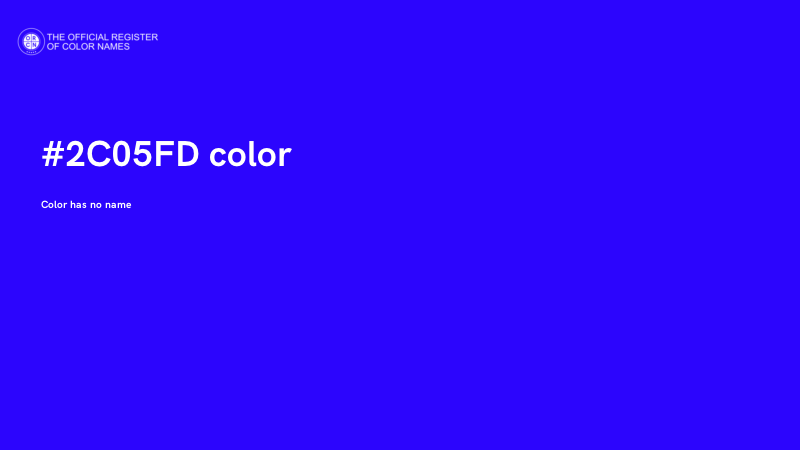 #2C05FD color image