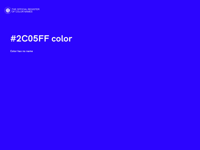 #2C05FF color image