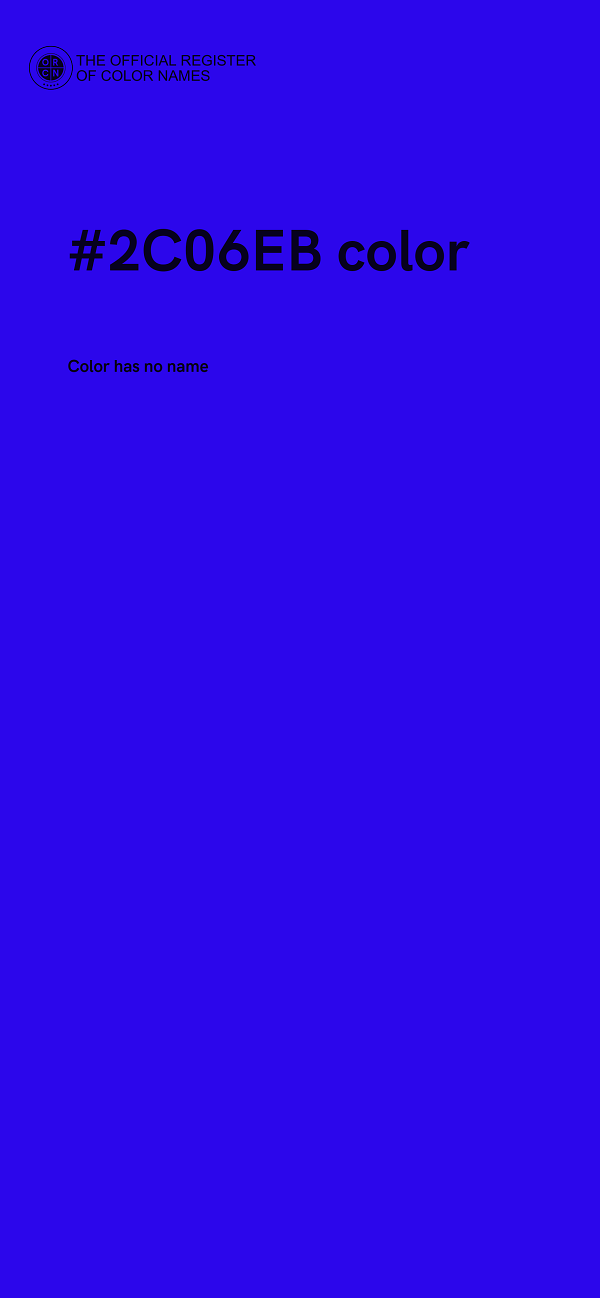 #2C06EB color image