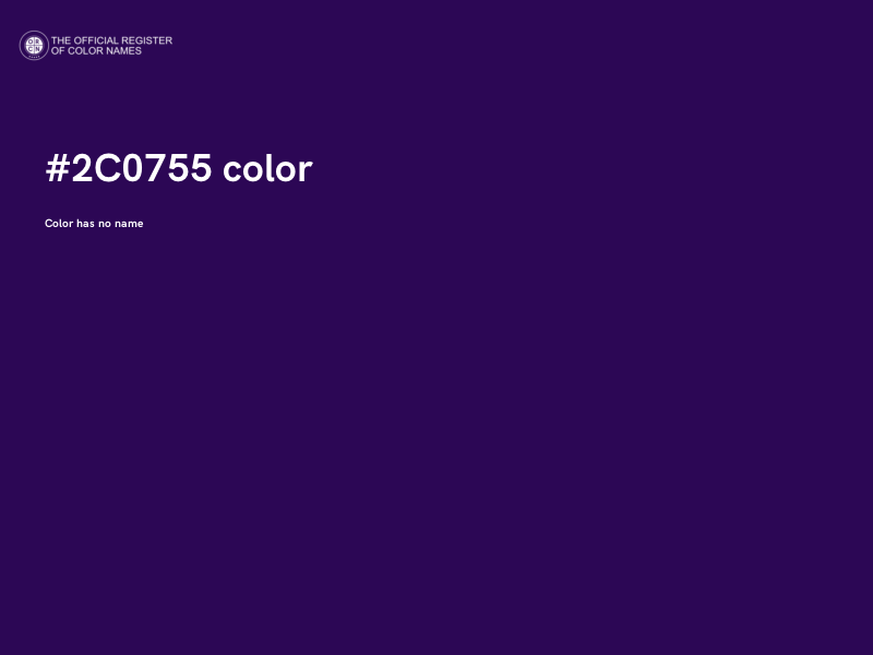 #2C0755 color image
