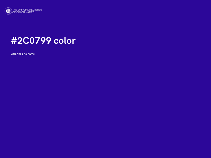 #2C0799 color image