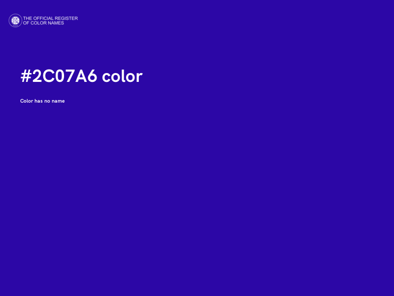#2C07A6 color image