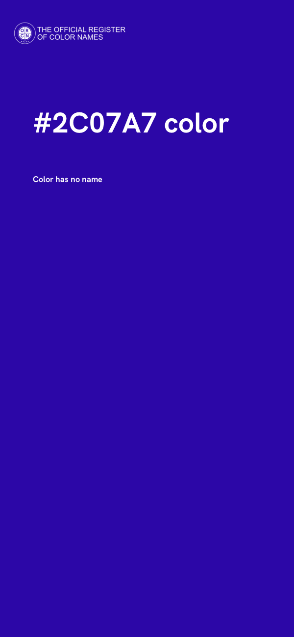 #2C07A7 color image