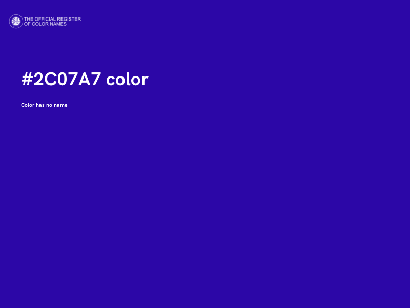#2C07A7 color image