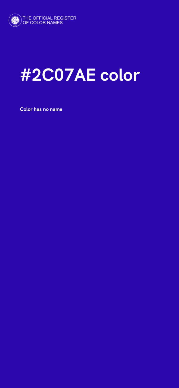 #2C07AE color image