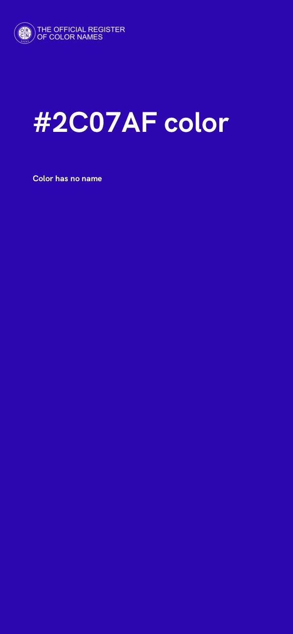#2C07AF color image