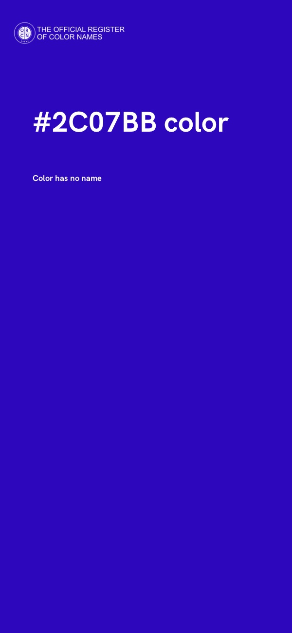 #2C07BB color image