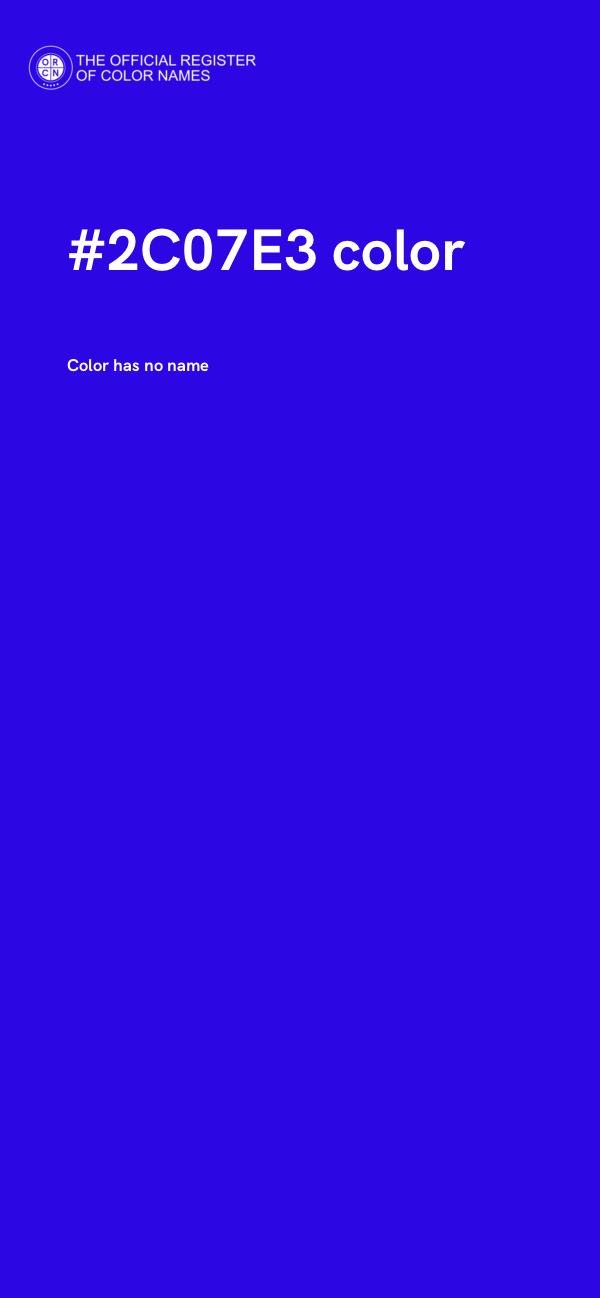 #2C07E3 color image