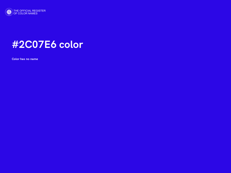 #2C07E6 color image