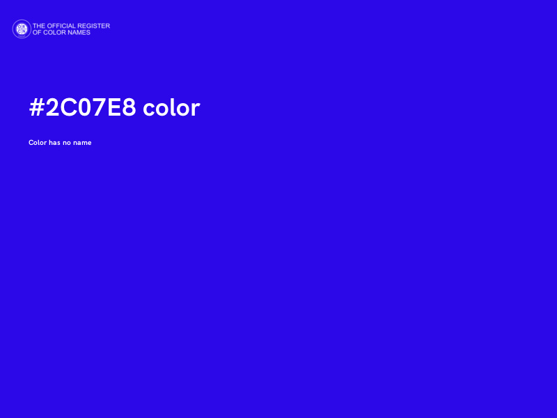 #2C07E8 color image