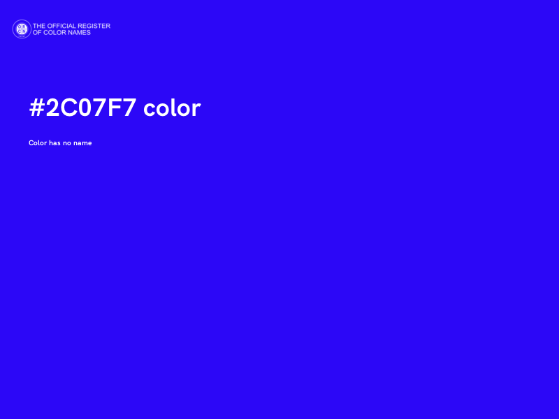 #2C07F7 color image