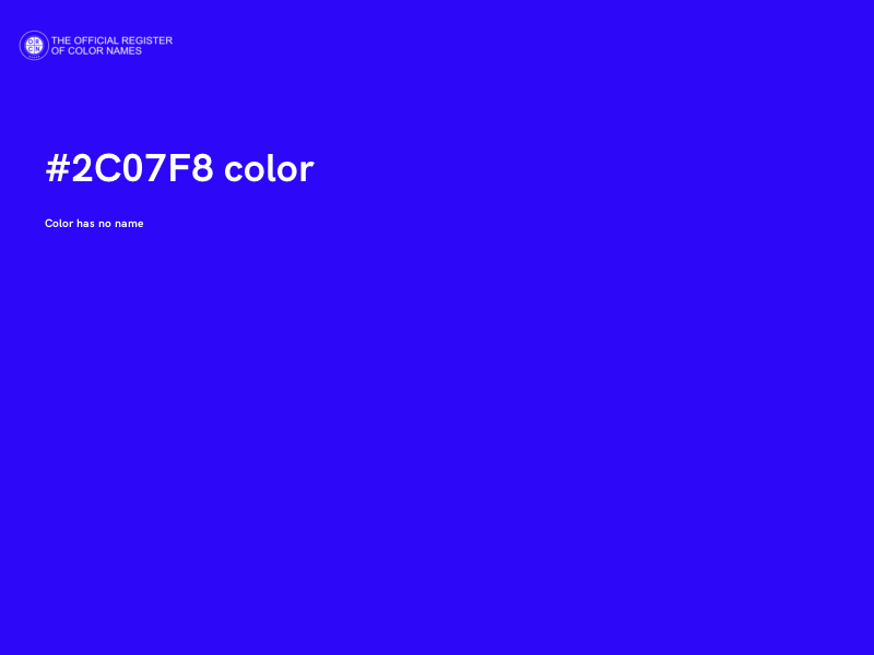 #2C07F8 color image