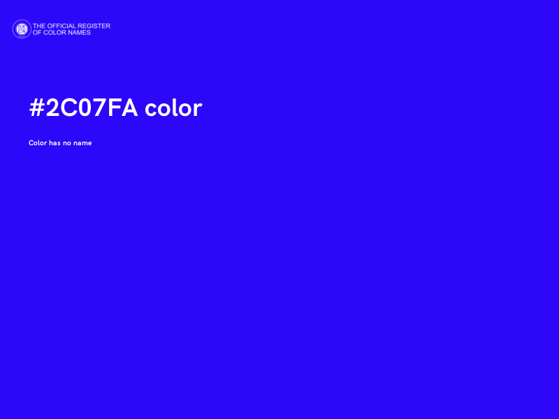 #2C07FA color image