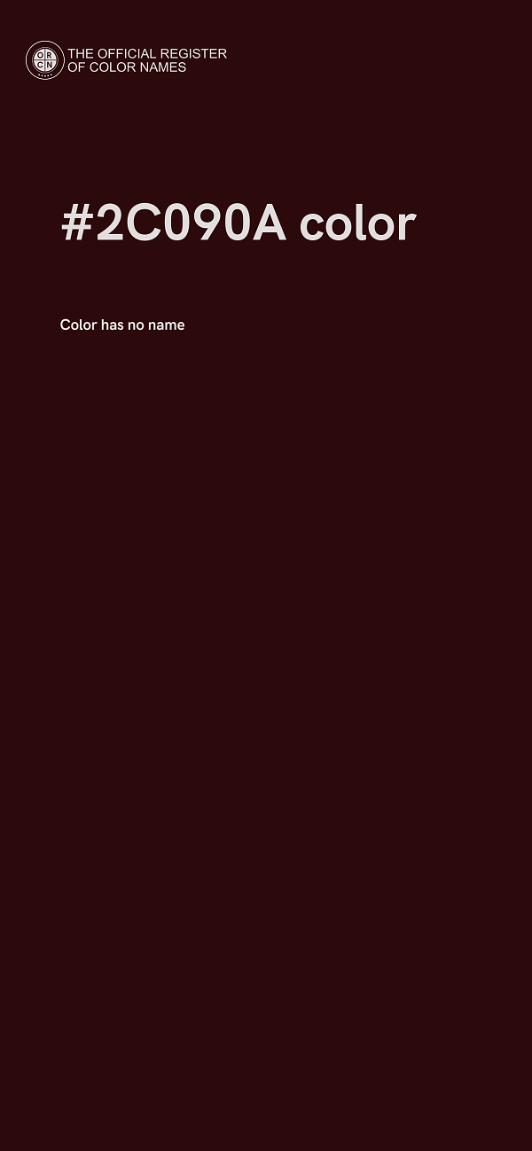 #2C090A color image
