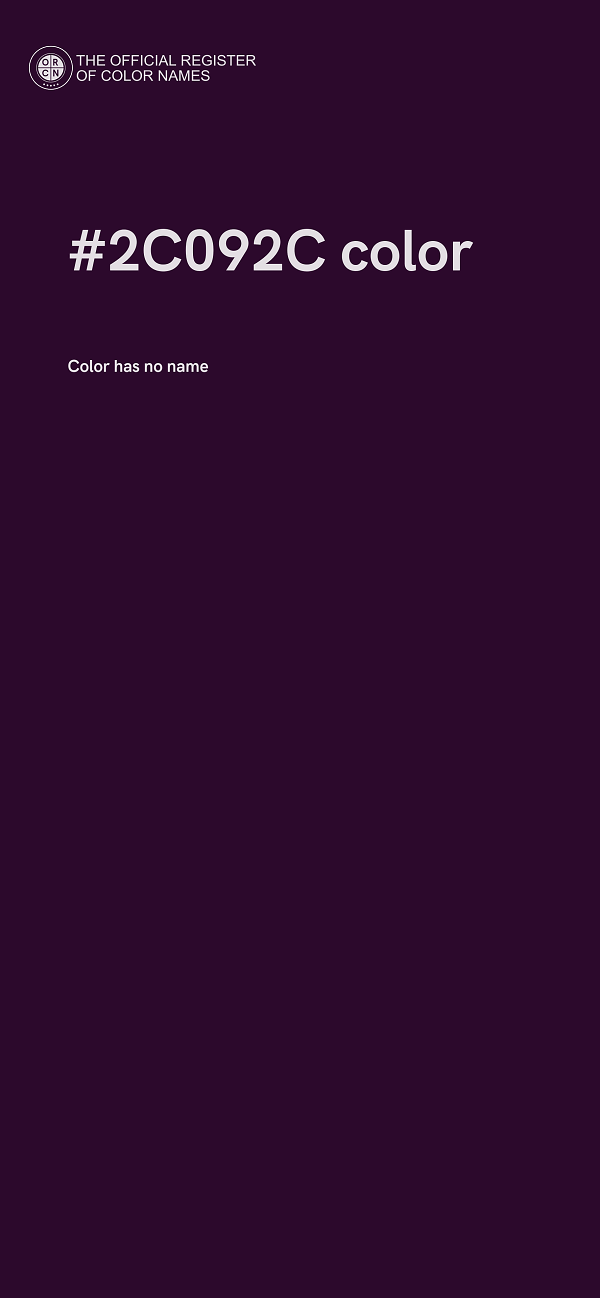 #2C092C color image