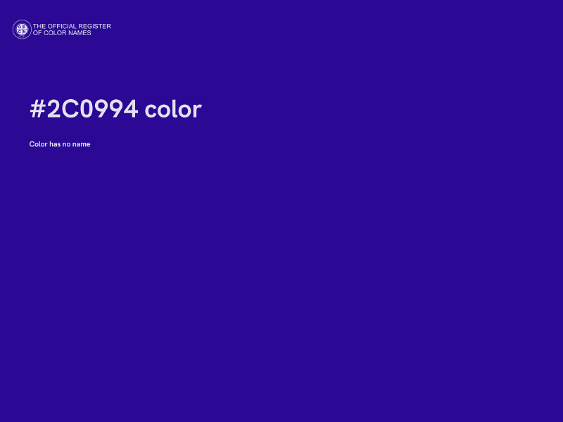 #2C0994 color image