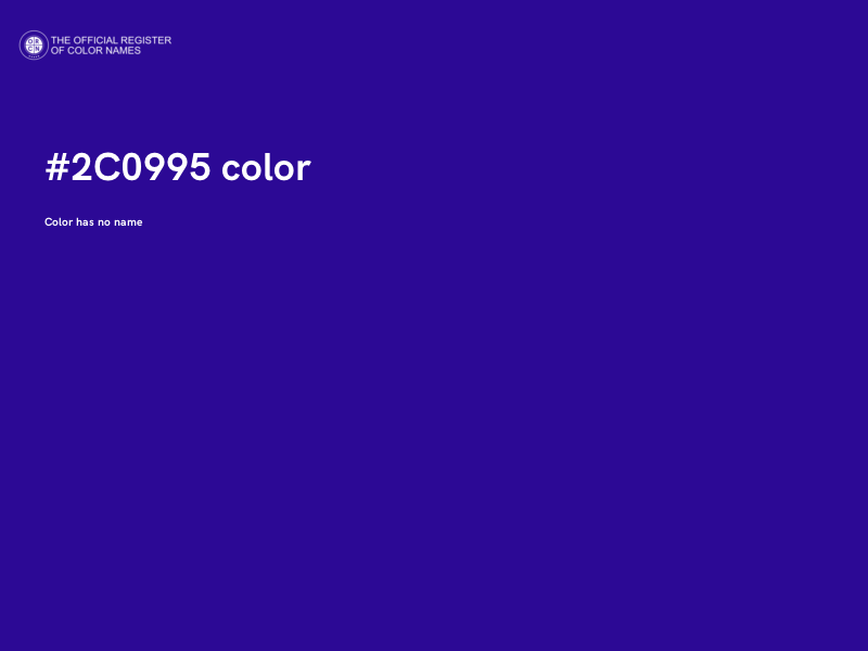 #2C0995 color image